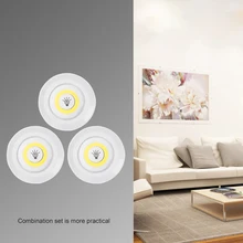 LED Under Cabinet Light with Remote Control Wireless Dimmable COB Battery LED Closets Lights for Wardrobe Bathroom Lighting