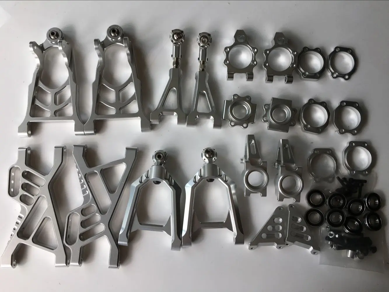 

CNC Alloy Arm Set Hub Carrier Front and Rear for HPI ROVAN KM BAJA 5B 5T 5SC