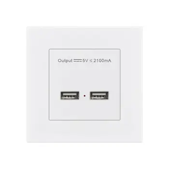 

Wall Power Socket Panel Dual USB Smart Induction Charging Port for iPhone An-droid Mobile Phones
