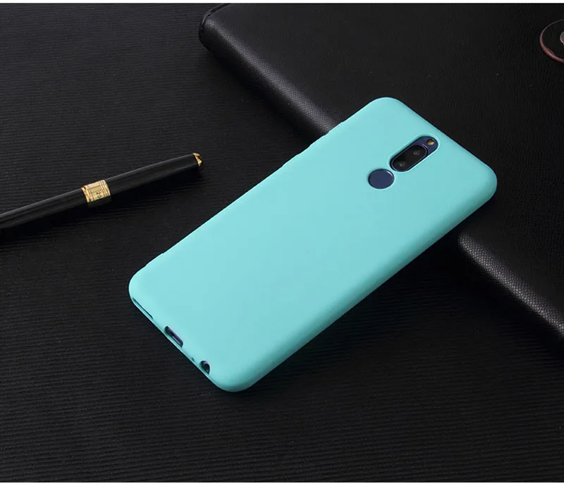 Redmi 8 8A Note 8 Pro прозрачный и однотонный чехол для Redmi8 Redmi Note 8 Pro суперматовый Мягкий силиконовый чехол-накладка - Цвет: Небесно-голубой