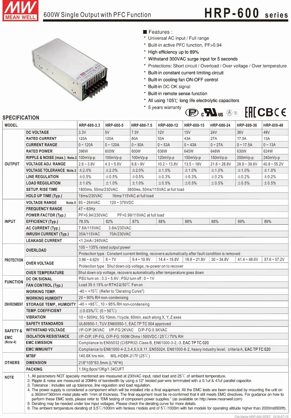 HRP-600-SPEC-1