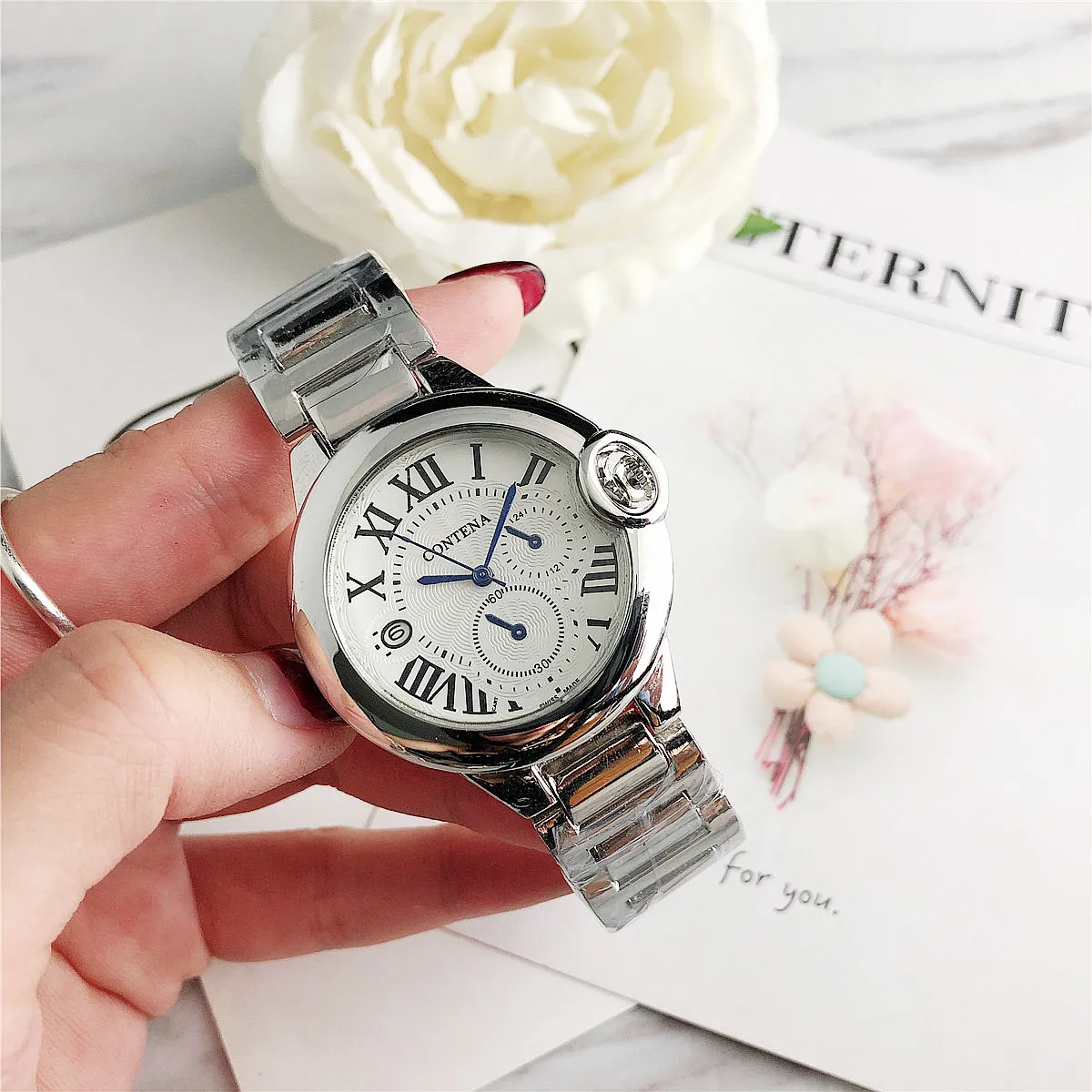 CONTENA женские наручные часы кварцевые часы женские модные часы relogio feminino reloj mujer - Цвет: 4554
