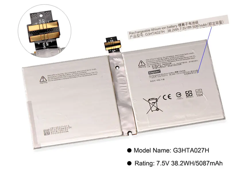 Цена KingSener G3HTA027H DYNR01 Аккумулятор для ноутбука microsoft Surface Pro 4 1724 12,3