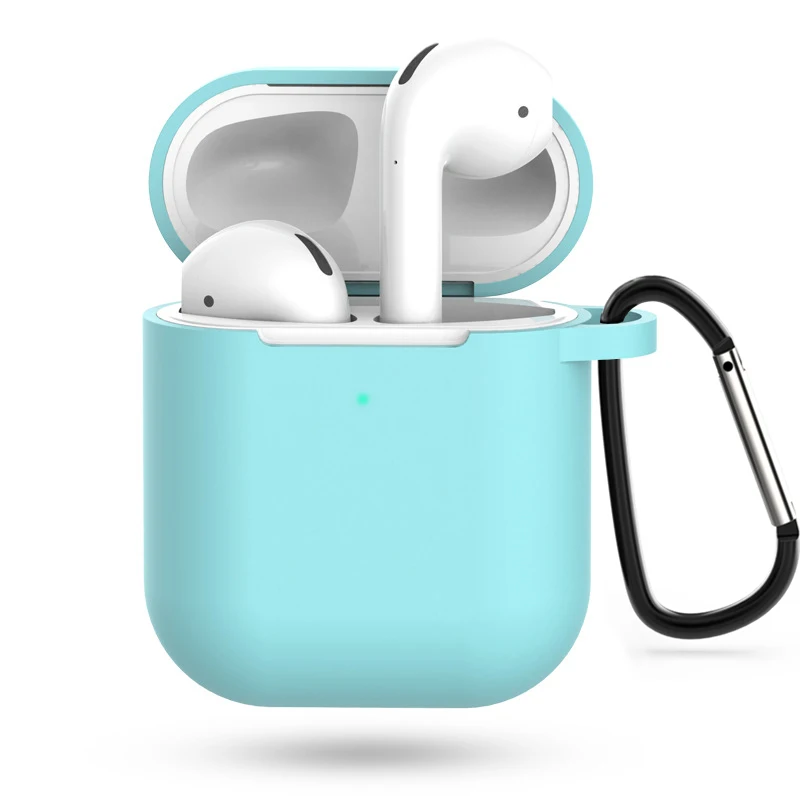 Mint Green Симпатичный подарок, 7 шт. набор, силиконовый чехол s для Airpods 2nd, защитный чехол для наушников, чехол для Apple airpods2, ударопрочные аксессуары - Цвет: Mint Green