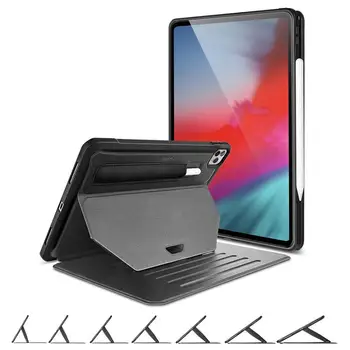 

Case for 2020 iPad Pro 11''/12.9'' Inch 2nd 4th Generation iPad 7th 9 Positions Stand Back Cover Sturdy Case with Pen Holder