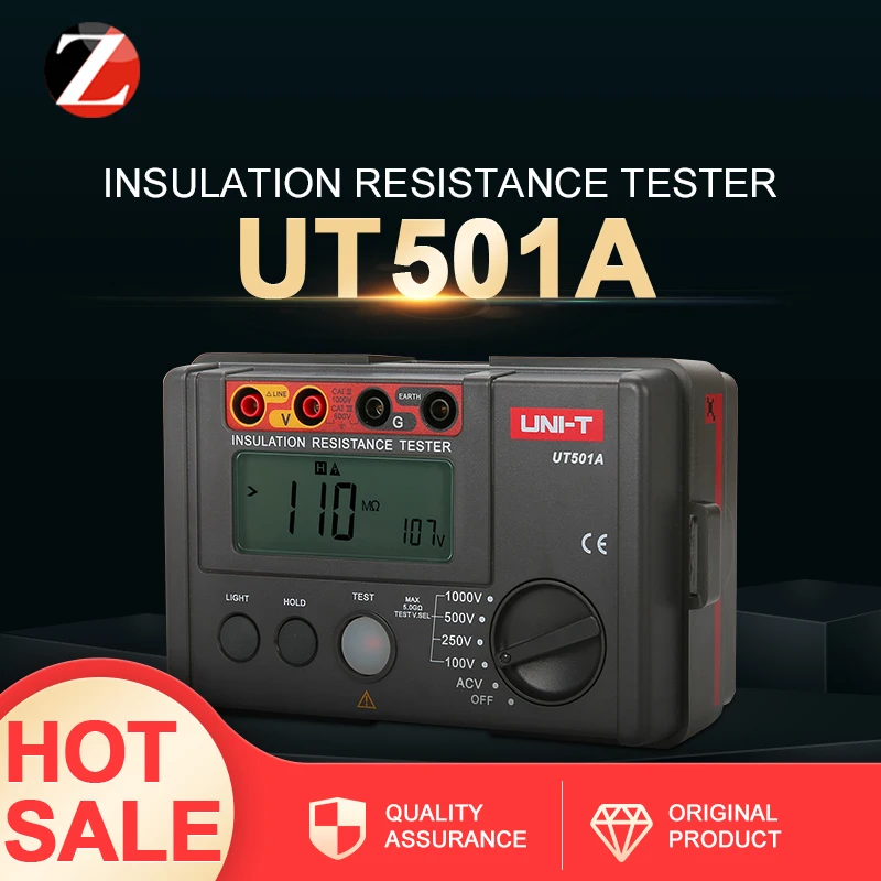 Probador De Resistencia De Aislamiento UNI T UT501A 1000V Medidor De 