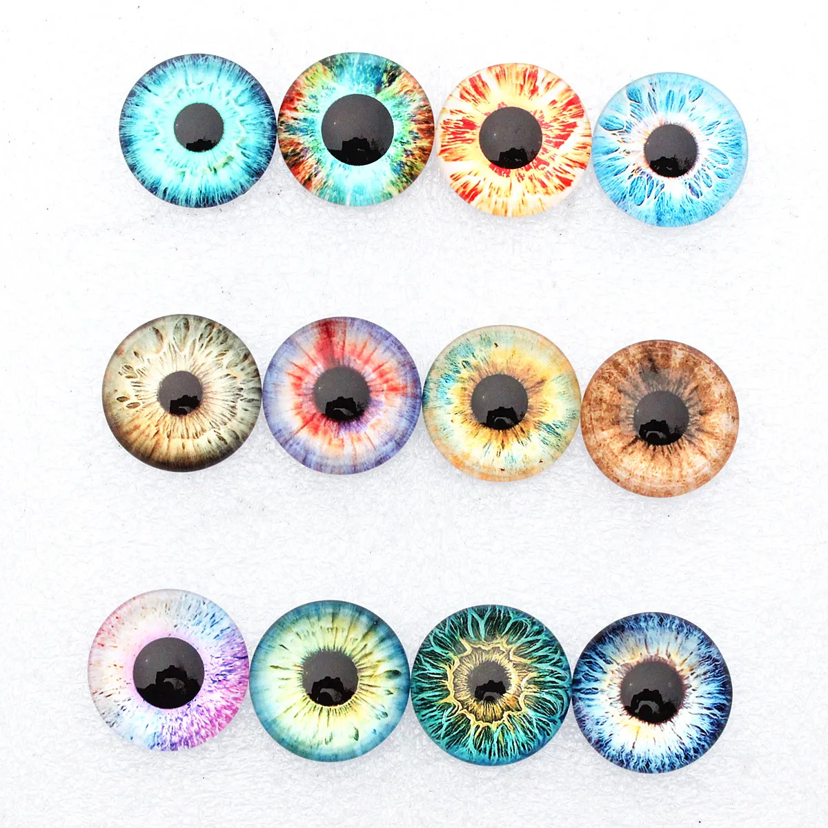 100 Pcs 6/8mm Glass Doll Eyes DIY Crafts Eyeballs For Dinosaur Cat Animal Eyes  Doll