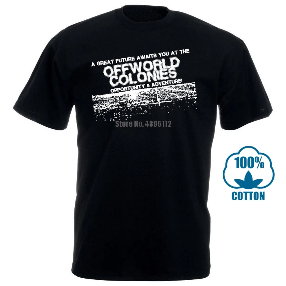 

English Printed T Shirt Fashion Print Tshirt Offworld Colonies Advert T Shirt An Old Skool Hooligans Movie Inspired Original