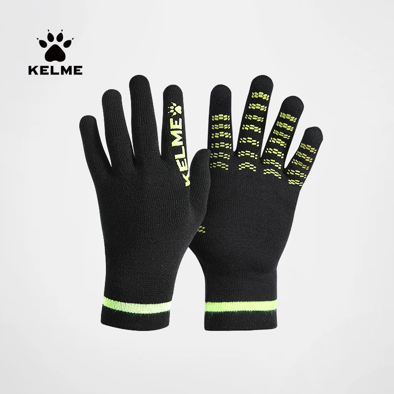 KELME podzim a zima sportovní teplý rukavice fitness běžecký cold-proof pletené vlna dotek obrazovka rukavice 9881406