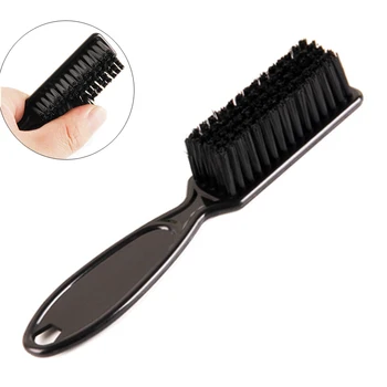 

Black Vintage Oil Head Cleaning Brush Shape Carving Brush Comb Scissors Salon Cleaning Brush Barber Shop Skin Brush for Men
