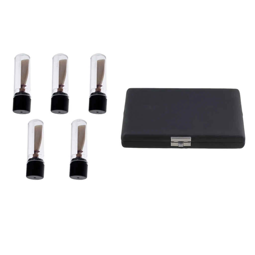

Durable 5pcs Reeds Medium with Reed Case Box for Bassoon Replacement Parts