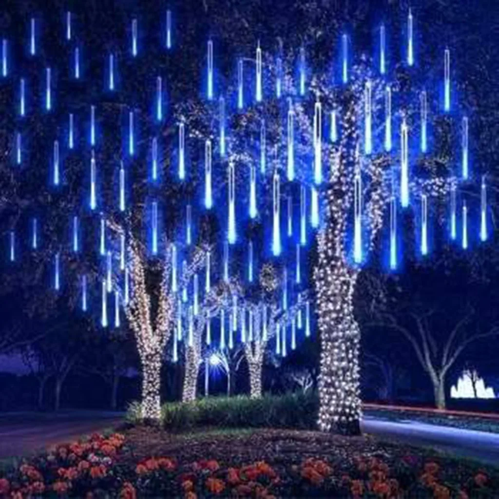 New Year 4Pcs 30cm Outdoor Meteor Shower Rain 4 Tubes LED String Lights Waterproof For Christmas Wedding Party Decoration 1224 |