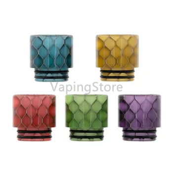 

16mm Bore Honeycomb Luminous Resin 810 Drip Tip for Eleaf Rotor Tank/Famovape Fat Baby Mesh/Smoant Ladon AIO