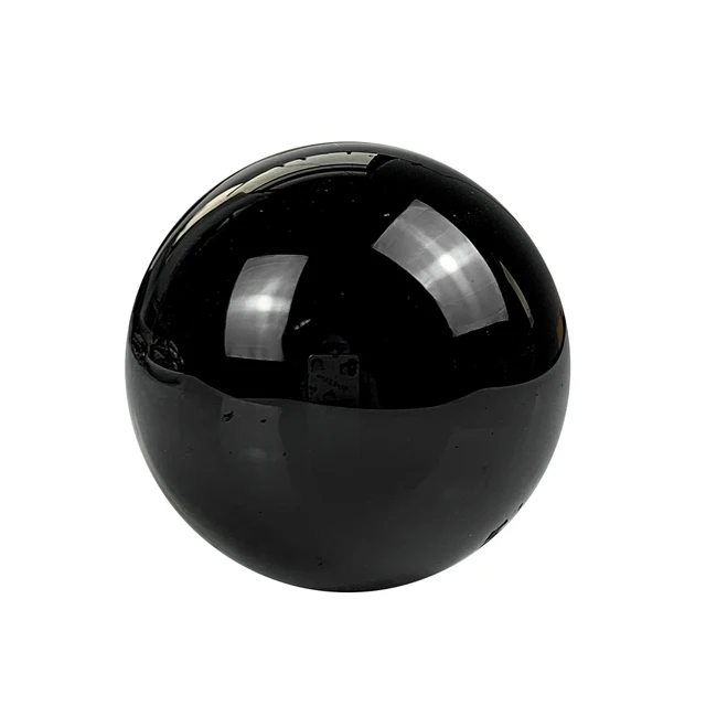 55 Mm Ritka Fekete Obidian Gömb Kristálygömb Gyógyító Kő Feng Shui Természetes Diviner Fotó Otthoni Dekoratív Golyó - Image 3