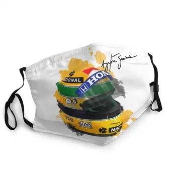 

Ayrton Senna Helmet Unisex Non-Disposable Mouth Face Mask Printed Anti Haze Dust Protection Cover Respirator Mouth Muffle