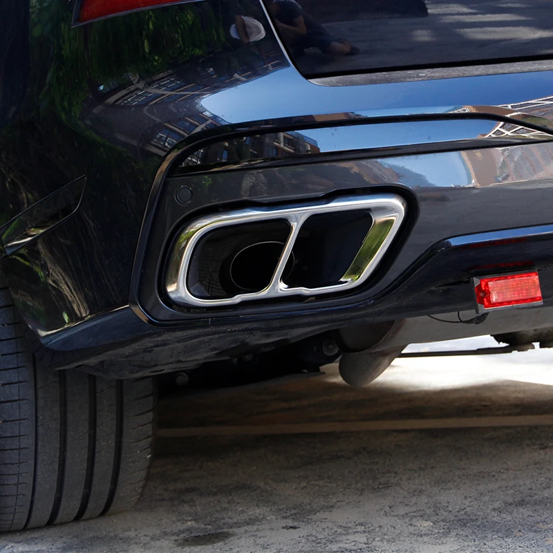 Stainless Steel Car Tail Muffler Exhaust Pipe Output Cover For BMW X5 G05 X6 G06 X7 G07