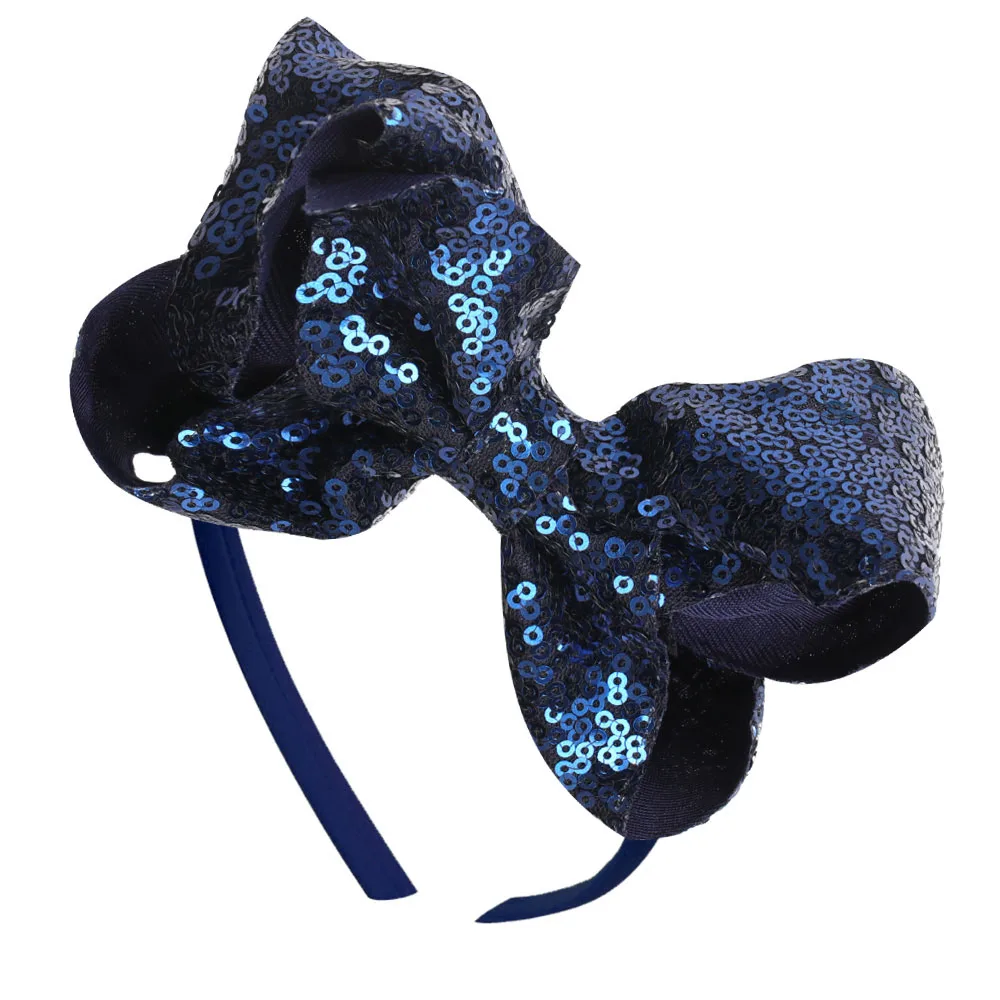 CN Sequin Bow Headband for Girls Fashion Hairband Glitter Hair Bows Headbands Party Headwear Kids Hair Accessories
