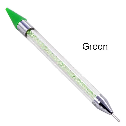 Green 1 шт., Кристальные ручки, стразы, драгоценные камни, инструмент для сбора кристаллов, много цветов, Кристальный воск, карандаш, ручка, инструмент для украшения одежды, B3840 - Цвет: Green