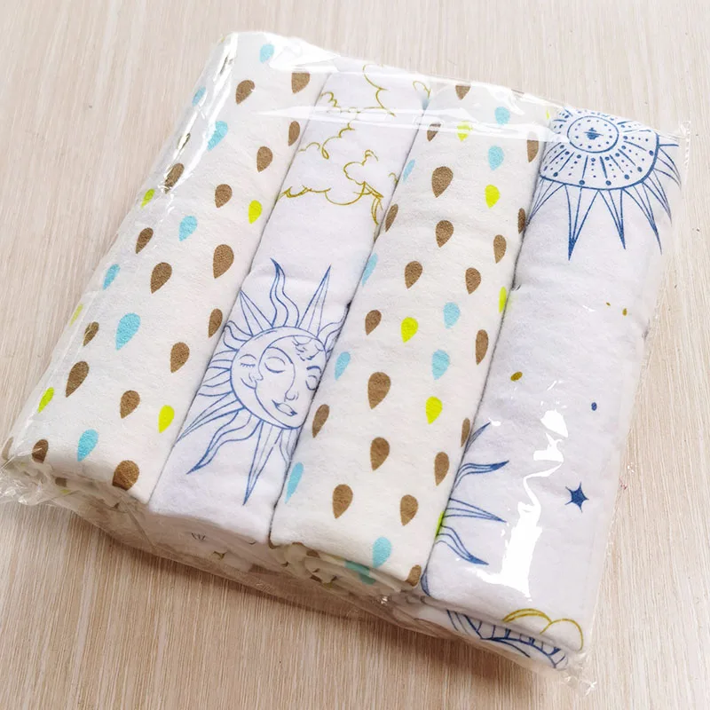4Pcs/Pack 100% cotton supersoft flannel receiving baby blanket swaddle baby bedsheet 76*76CM baby blankets newborn 3