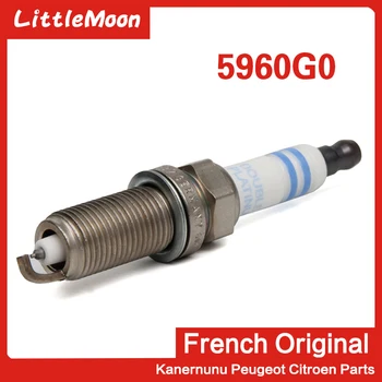 

LittleMoon Original brand new spark plug Citroen Peugeot Spark Plug FR8SPP332 5960G0 for C5 C6 C8 406 607 806 3.0 V6 ES9A