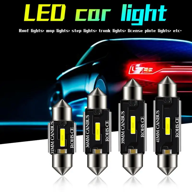 

CSP LED Bulbs 31mm 36mm 39mm 41mm C5W C10W Super Bright Car Dome Light Canbus No Error Auto Interior Reading Double Tip Lamps