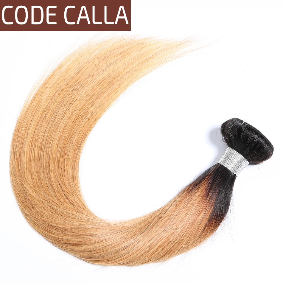 

Code Calla Remy 3 Pieces Straight Bundles Peruvian 100% Human Hair Straight Weave Extensions Ombre Brown Color Free Shipping