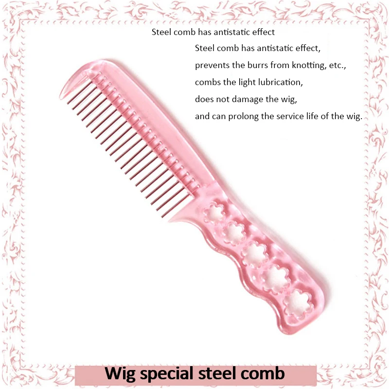 

Comb for Hair 1-Row Teeth Steel Tooth Comb Wig Special Plastic Anti-static Small Steel Comb