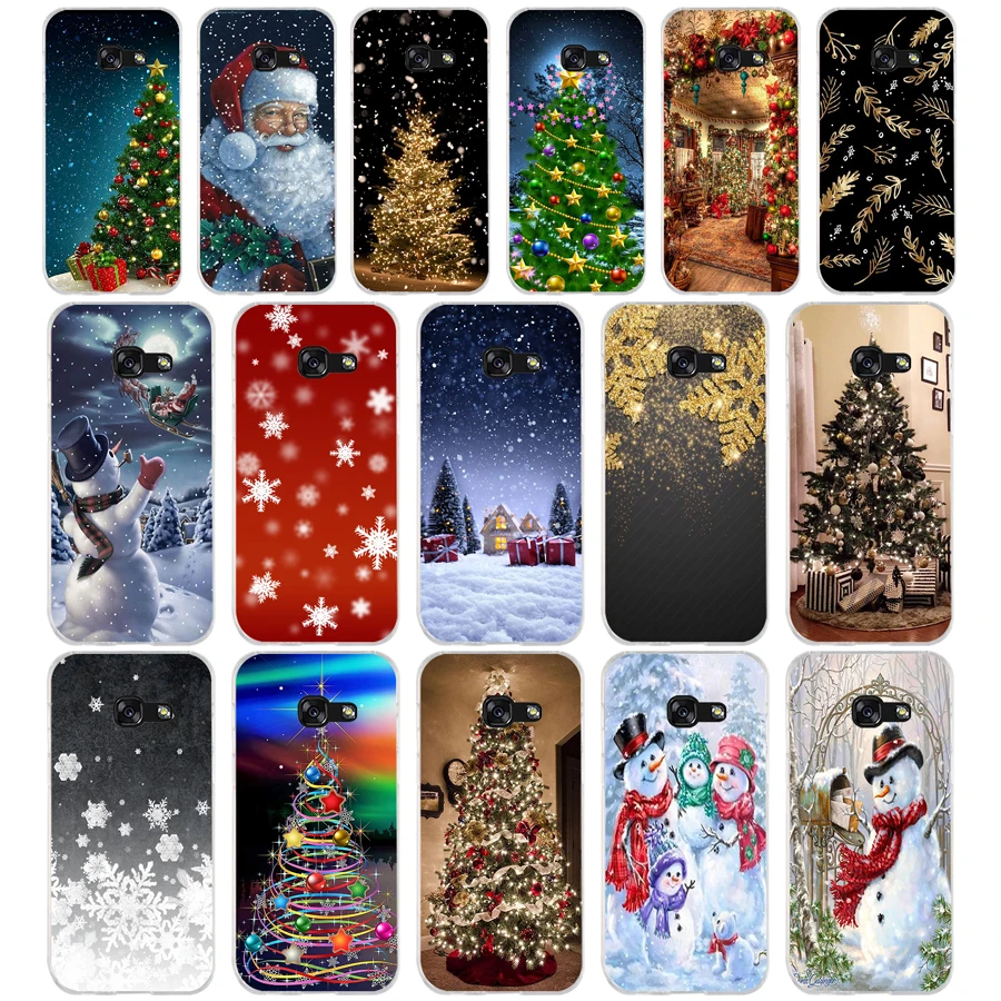 325Fg Christmas Holiday Tree Capodanno Custodia Morbida In Silicone Tpu Cover Per Samsung A3 2016 A5 2017 A6 Plus A7 A8 2018 S6 7 8 9