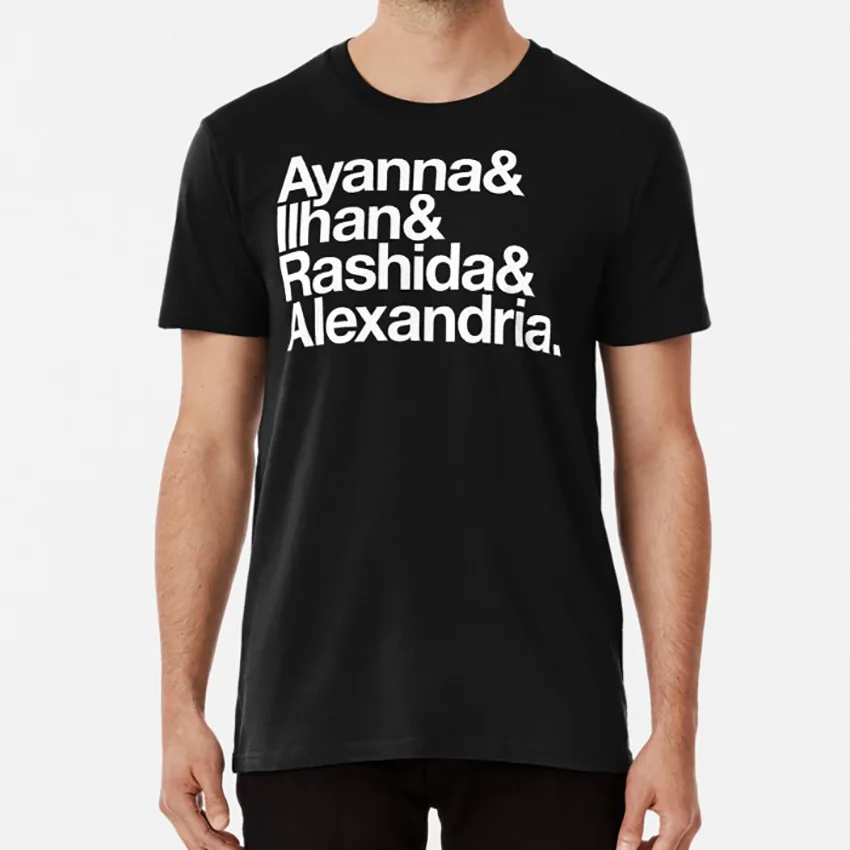 Футболка Ayanna &amp Ilhan Rashida др. ильхан Рашида tlaib Омар аоцк демокративечерние партия