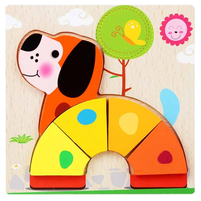 Puzzle Wooden Toys Building For Baby Early Educational (22)