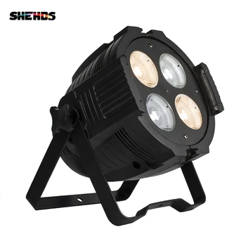 

4PCS 4x50W COB Led Par Strobe 200W Warm White And Cool White Barn Doors Wash Light For Church DMX Controll DJ Satge Party Event