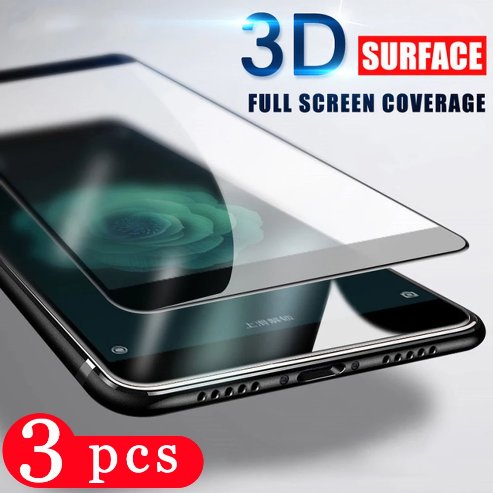 3 шт. 3D полное покрытие для xiaomi mi mix 2s 2 Закаленное стекло max Защита экрана телефона