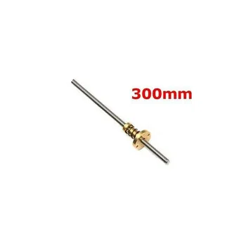 

8mm T8x2 Printer Lead Screw 200-500mm Trapezoidal Acme Rod Anti-Backlash Nut Stepper Motor Guides