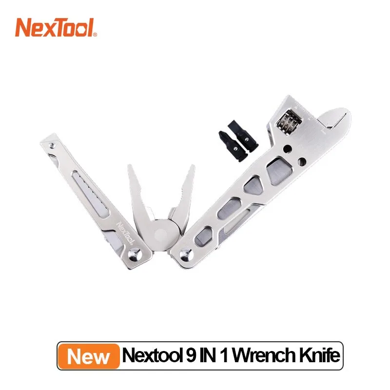 Нож Nextool 9 в 1 Многофункциональный гаечный ключ складной нож из нержавеющей стали