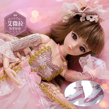 

Doll Princess Doll BJD Doll 60 Cm Joint Doll Girl Doll Simulation Doll Set a Children's Gift Doll Furnishing Articles Resin