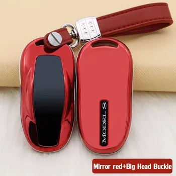 

High Quality Fob For Tesla Model S ABS plating Key Ring Automobile Car Remote Key Case Cover Shell Protector Bag Car Accessories