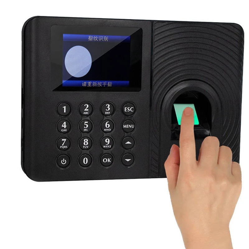 Биометрическая система контроля посещаемости, считыватель отпечатков пальцев, часы рабочего времени, машина контроля доступа, коммутирующая пробивная карта