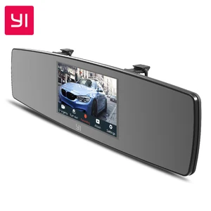 YI Mirror Dash Cam Dual Dashboard Camera Recorder Touch Screen Front Rear View HD Camera G Sensor Night Vision Russian Stock