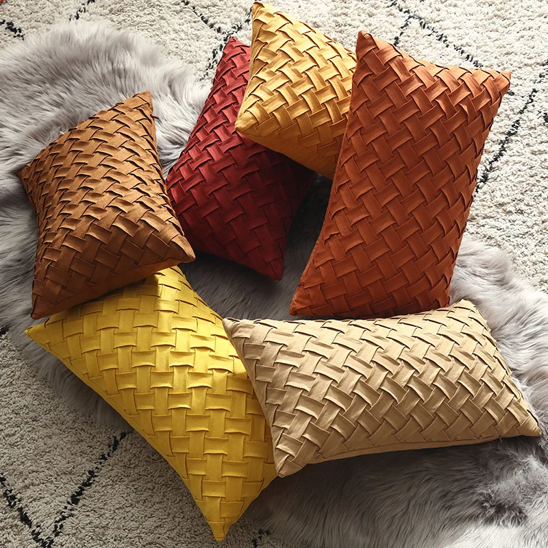 

Nordic Style Pillowcase Hand-woven Cushion Sleeve Fashion Design Solid Color Cushion Cover Slipcover Fashion Slip cover