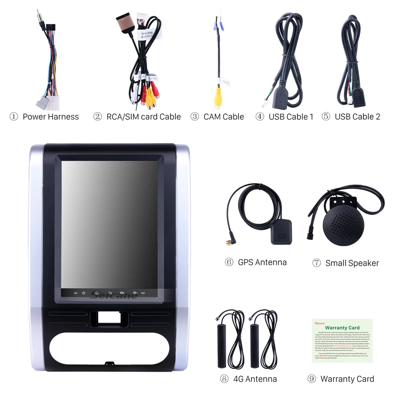  Seicane 9.7 inch 2GB RAM Android 9.1 GPS Navi Car Multimedia Player for 2008-2011 2012 Nissan X-Tra