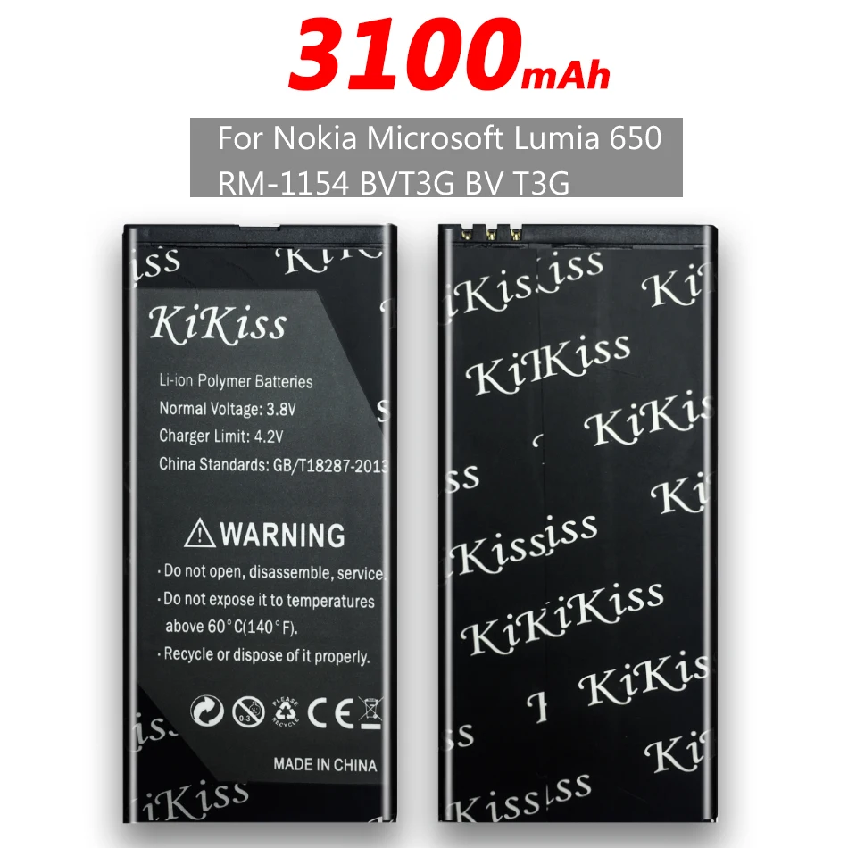BV T3G батареи для мобильного телефона 3100 мАч Microsoft Nokia Lumia 650 RM 1154 + номер
