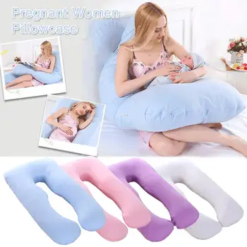 

Pregnant Women Pillowcase 80 X 160cm Large U-shaped Maternal Cushion Cover Multi-functional Side Sleeping Cotton Pillowcase
