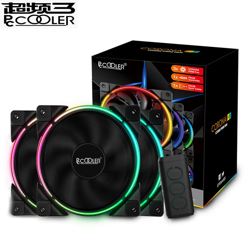 Кулер Pccooler 3 шт./упаковка бесшумные адресные вентиляторы 120 мм RGB 5 в контакта FRGB PWM