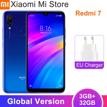 

Global Version Xiaomi Redmi 7 3GB 32GB Snapdragon 632 Octa Core Mobile Phone 4000mAh Battery 6.26" 12MP+8MP Camera