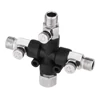 3-Way Airbrush Air Hose Adapters Splitter Manifold Airbrush Accessories Multi Use Airbrush Fittings 1/8" with Adjust Knob Valve 2
