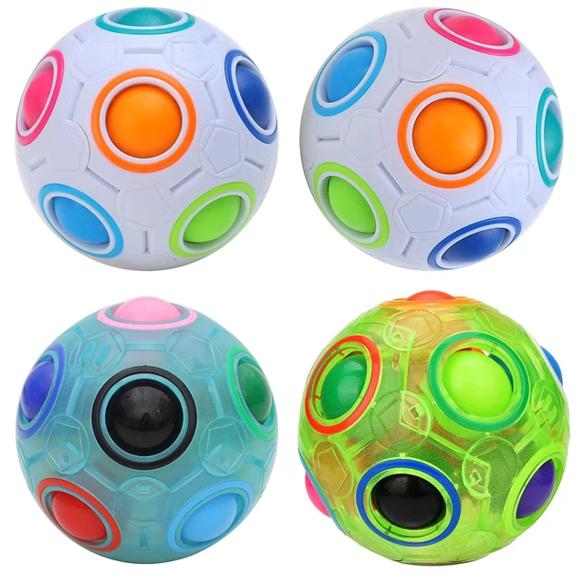 Creative Spherical Magic Cube Ball Rainbow Football Anti Stress Puzzles Toy Gift Puzzle Baby Early Educational Toy 5