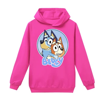 

Bluey Bingo Hoodie Funny Hoodies Girl Cute Style Autumn Hooded Sweatshirt Hoody Female Boys Long Sleeve Hoodies Children Clothes