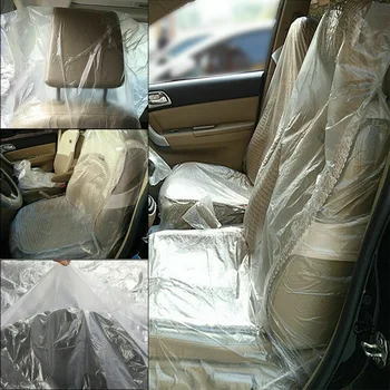 

Disposable Car Seat Cover Disposable Plastic Seat Cover Transparent Milky White Seat Covers & Supports Four Seasons Polyester