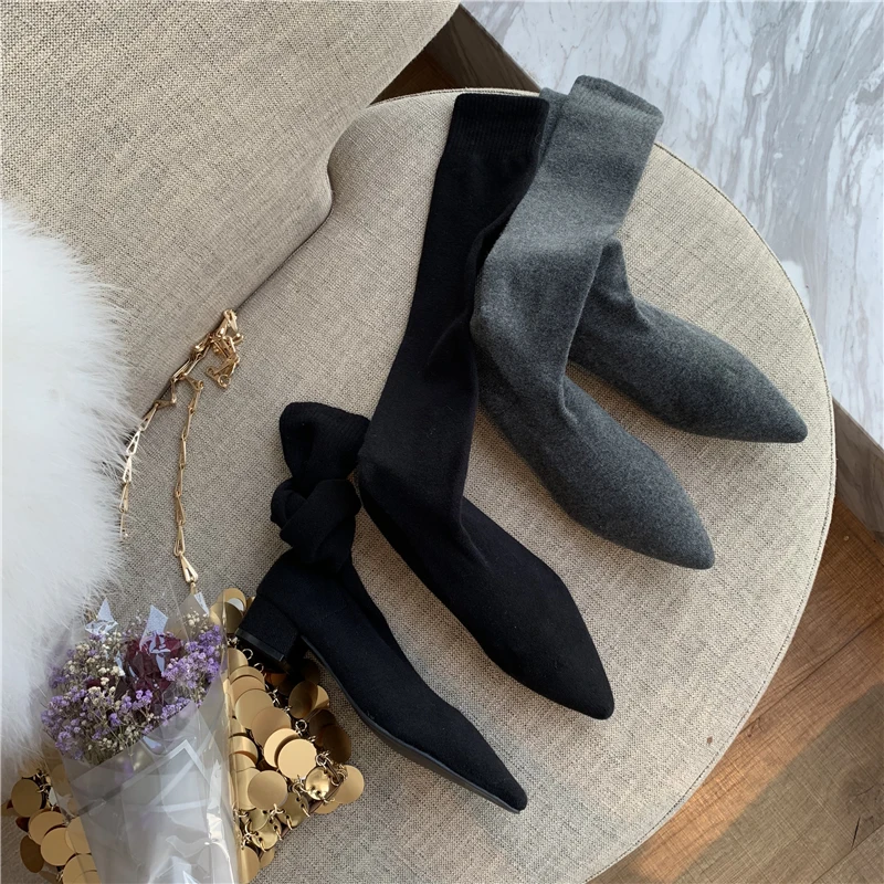

Lace Up Boots Sexy Thigh High Heels High Sexy Women's Shoes Autumn Bootee Woman 2019 Luxury Designer Booties Ladies Brand