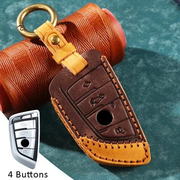 

Rush Sale! For BMW Key Fob Cover Case For BMW 1 3 5 7 Series X1 X2 X3 X5 X6 Premium Leather Anti-Dust Full Protection